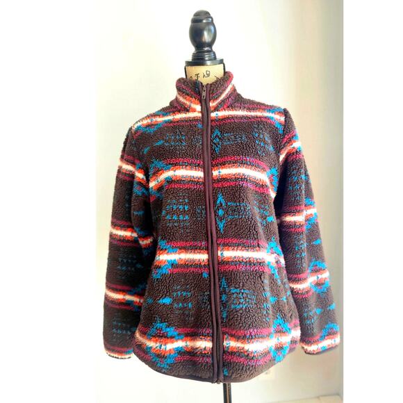 Idyllwind Fueled by Miranda Lambert Fleece Jacket, Aztec Patterns, Full Zip Sz M - Picture 1 of 9